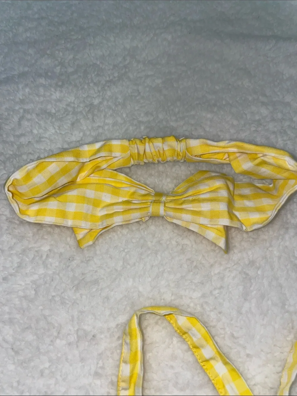 Disney Baby Yellow Gingham Suspender Skirt with Headband
